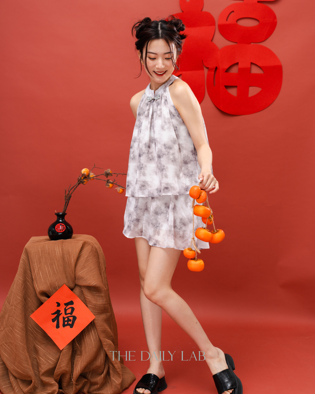 Cloud Mist Halter Mini Skirt Two-Piece Set