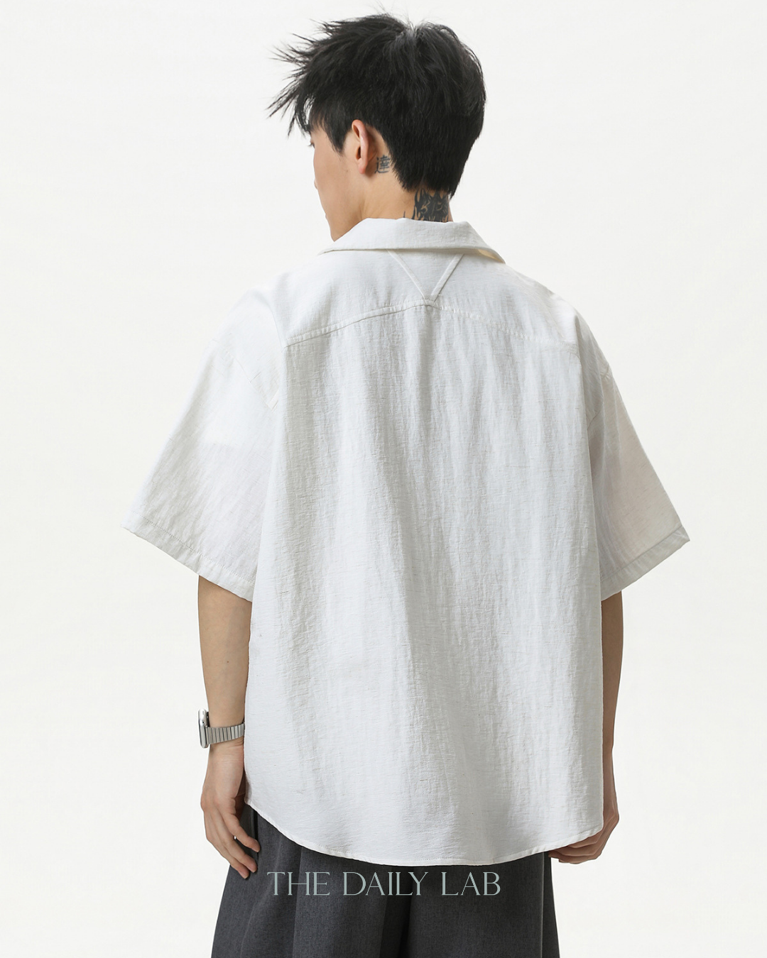 Zen Texture Camp Shirt in White