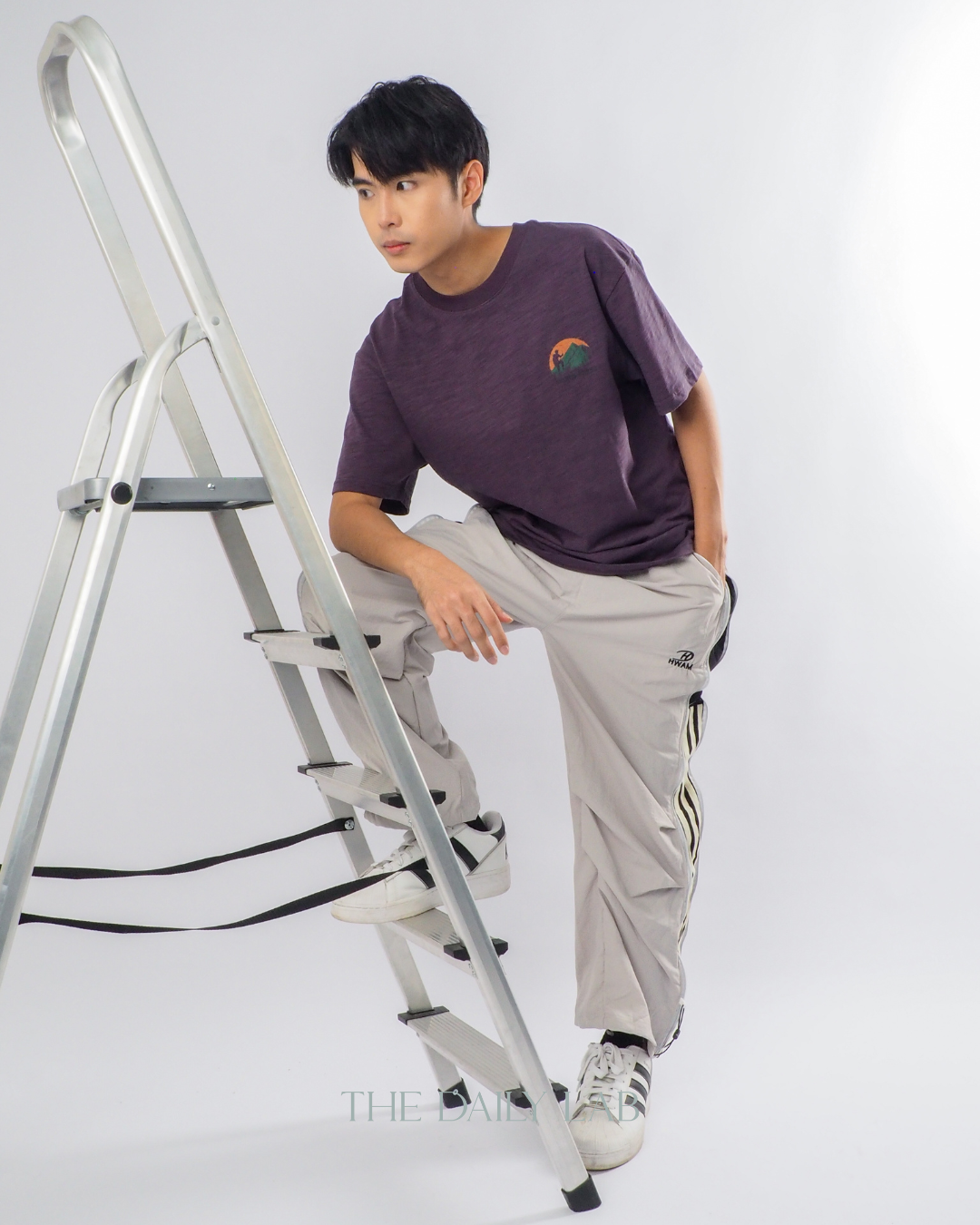 American Style Casual T-Shirt in Purple