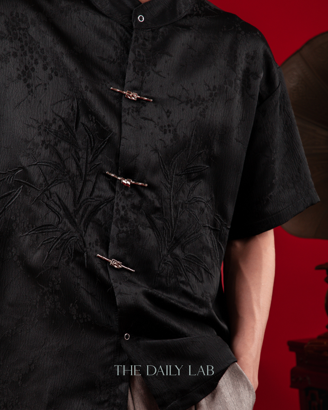 Bamboo Serenity Tang Shirt in Black