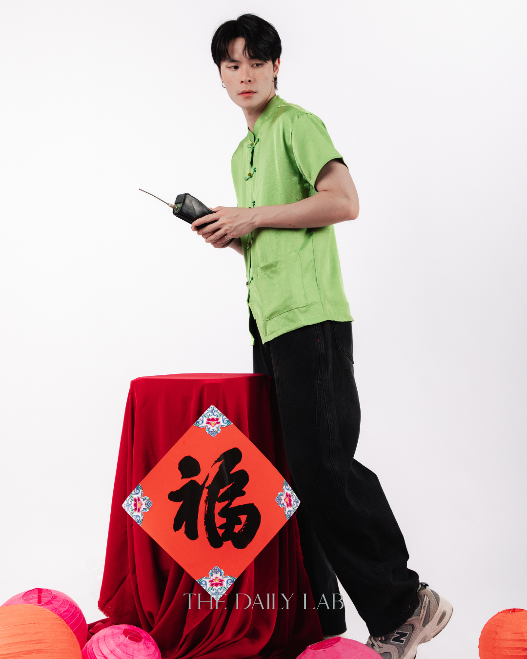 Crimson Knot Tang Shirt  in Green