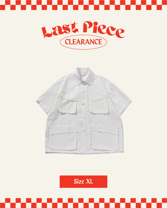 Oversized Cargo Shirt in White (Size XL)