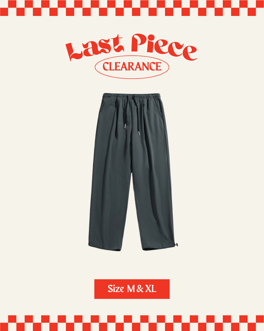 LooseFit Drawstring Capri Pants in Grey (Size M & 3XL)