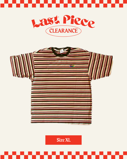 Quieter Striped Line Oversized Tee in Brown (size XL)