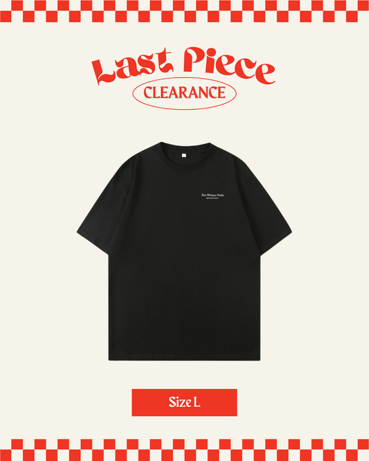 Der Winter Naht Oversized Tee in Black (Size L)