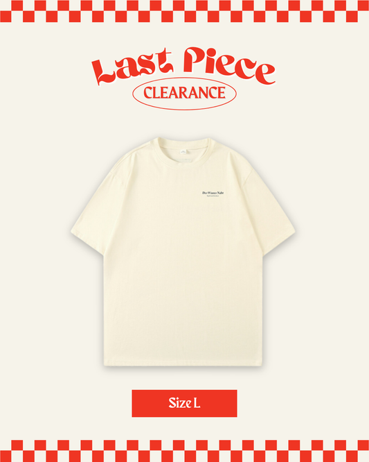 Der Winter Naht Oversized Tee in Beige (Size L)