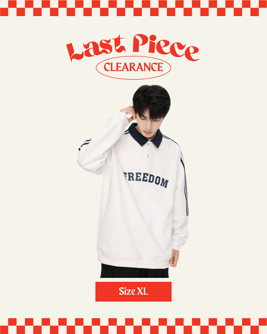 Freedom Relaxed Polo Tee in White (Size XL)