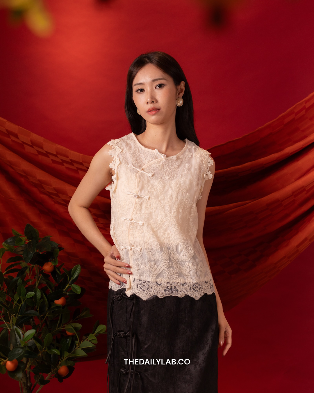 Ivory Lace Tang Vest
