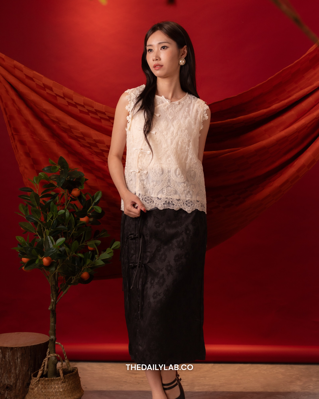 Ivory Lace Tang Vest
