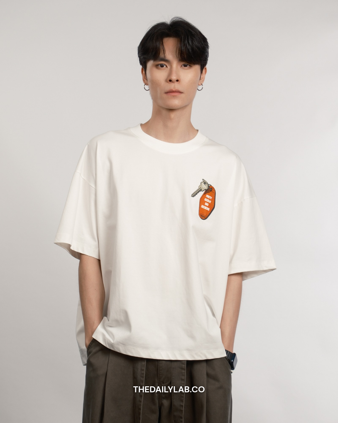 Bad Decisions Graphic Boxy Tee in White (In-Stock)