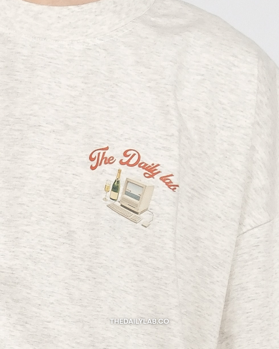 Time to Work Graphic Boxy Tee in Grey (In-Stock)