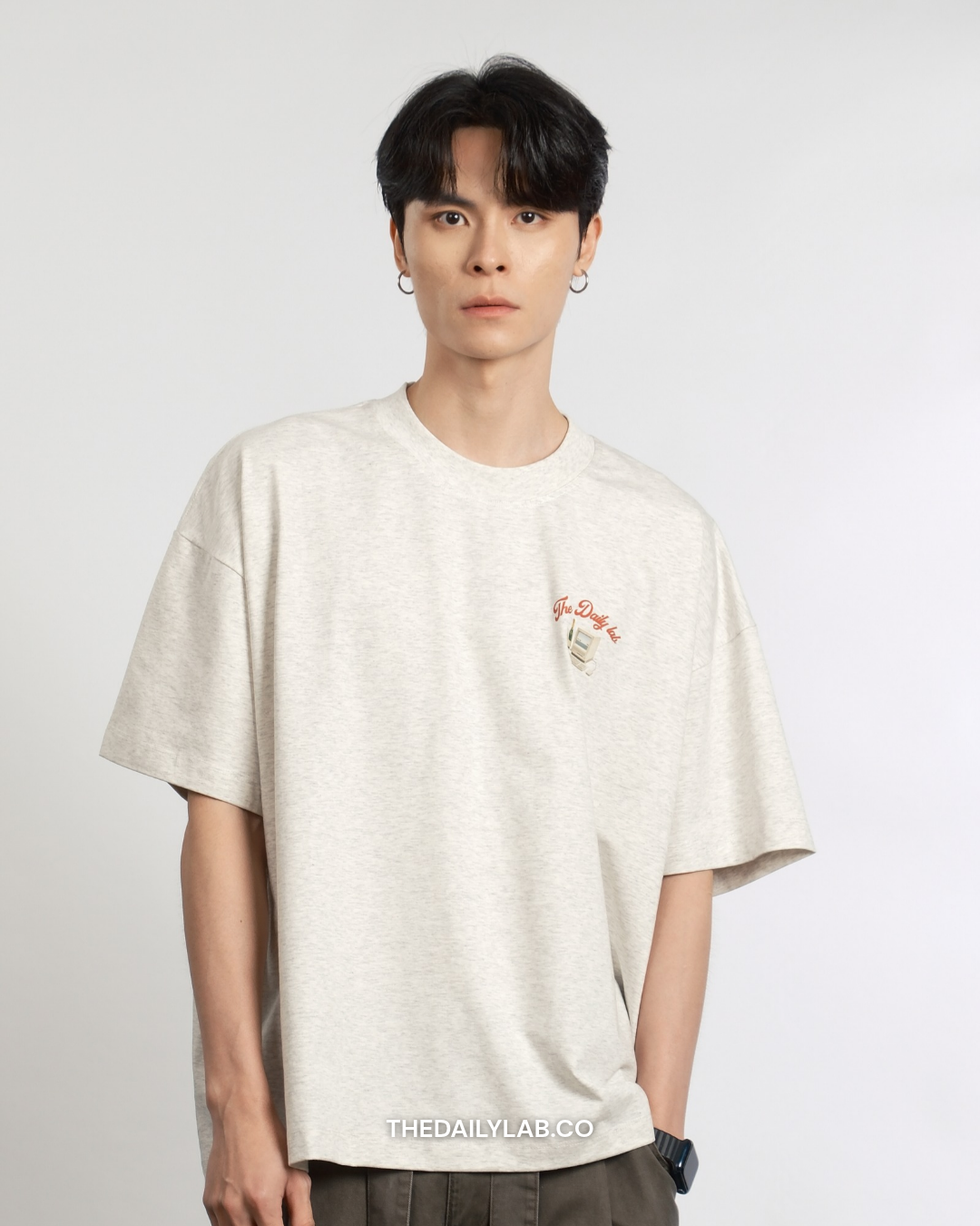 Time to Work Graphic Boxy Tee in Grey (In-Stock)