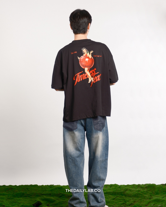Timeless Muse Graphic Boxy Tee in Black (In-Stock)