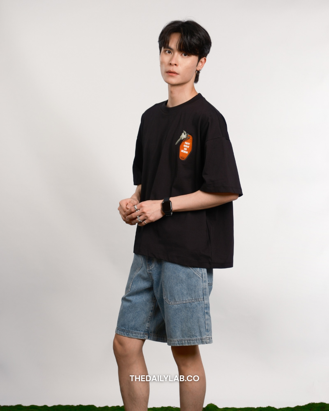 Bad Decisions Graphic Boxy Tee in Black (In-Stock)