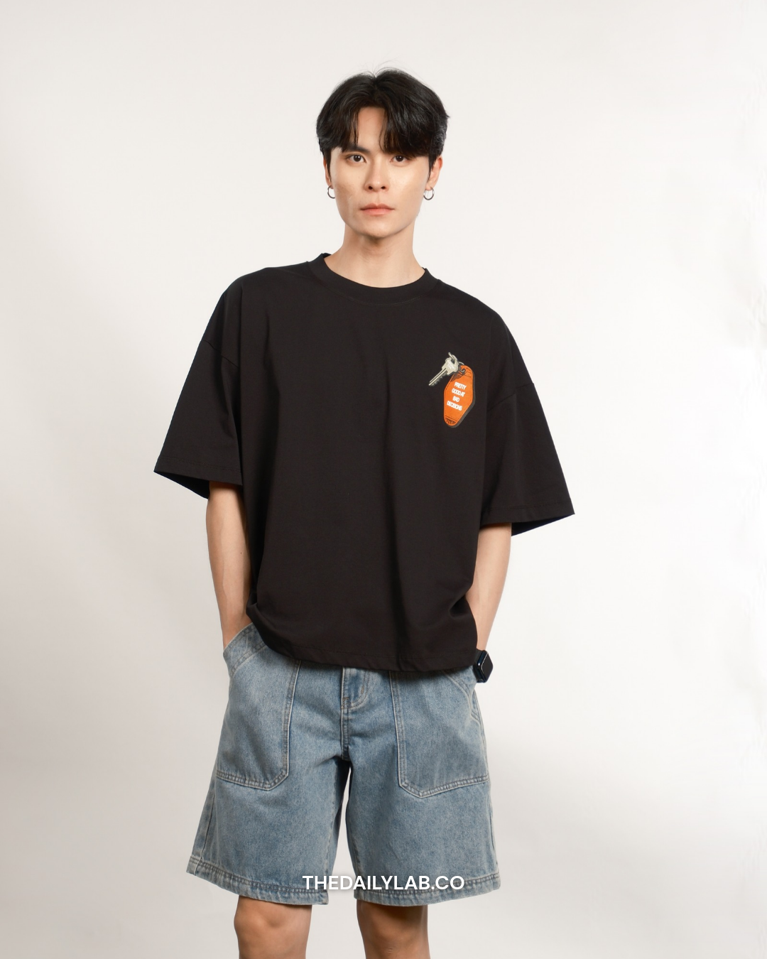 Bad Decisions Graphic Boxy Tee in Black (In-Stock)
