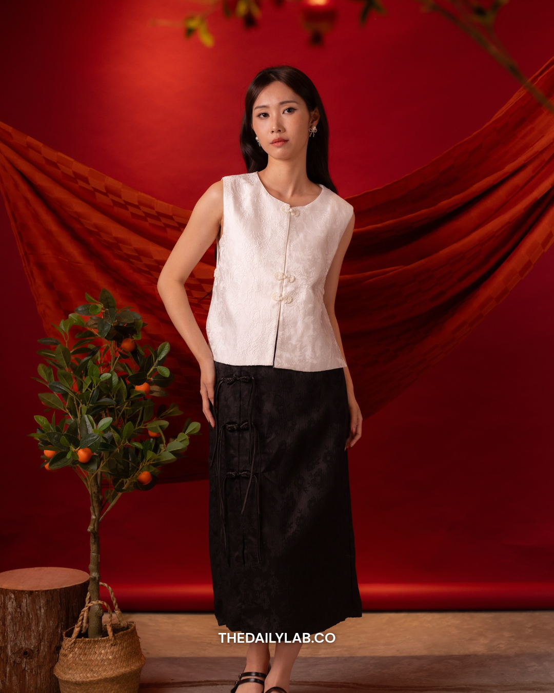 Aveline Floral Jacquard Vest