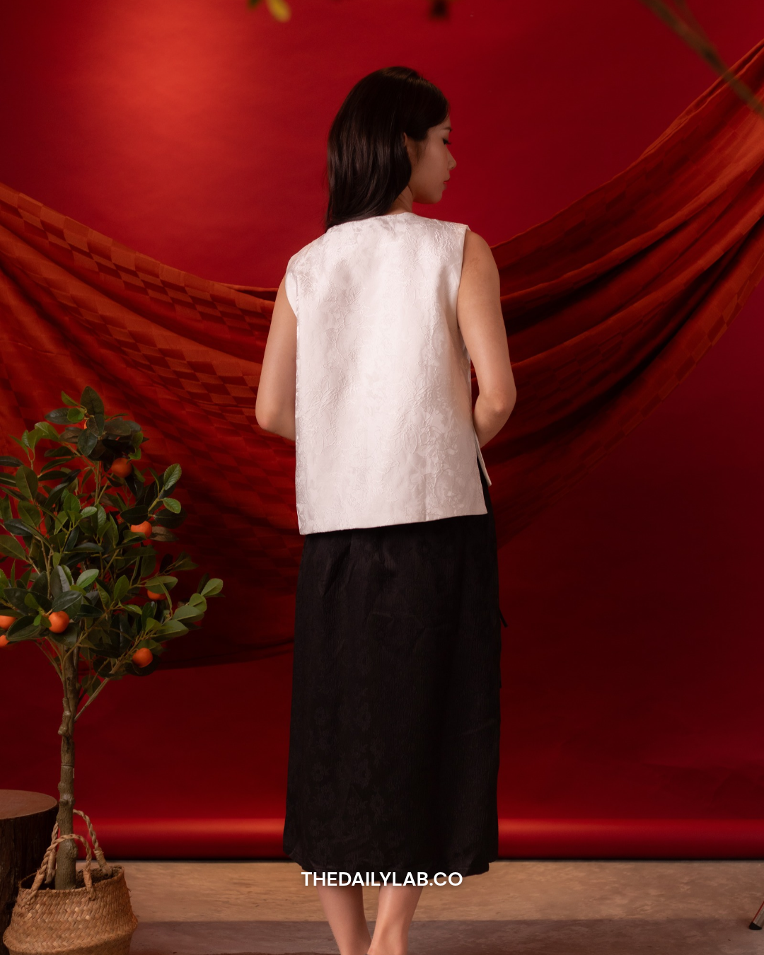 Aveline Floral Jacquard Vest
