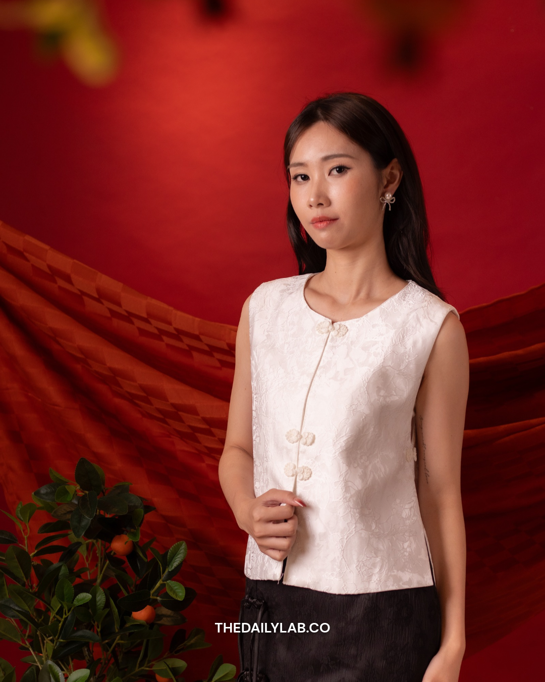 Aveline Floral Jacquard Vest