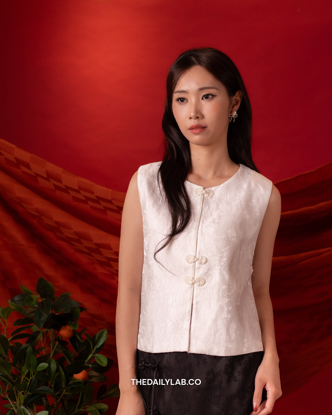 Aveline Floral Jacquard Vest
