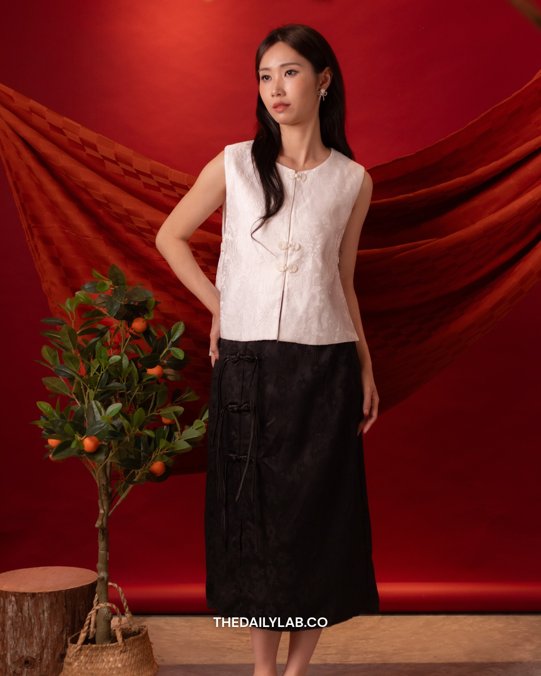 Aveline Floral Jacquard Vest
