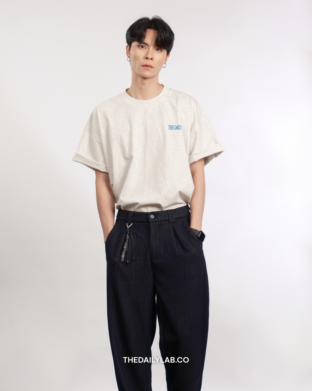Golden Days Graphic Boxy Tee in Grey (In-Stock)