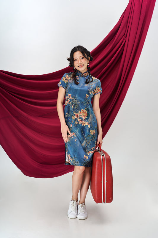 Botanical Midi Cheongsam  (In-Stock)