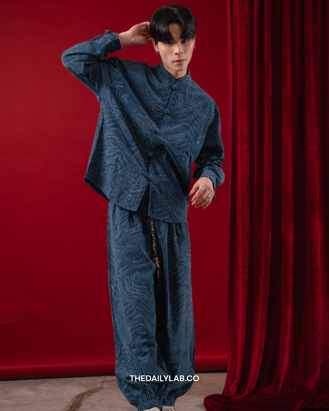 Evren Heritage Jacquard Set in Blue