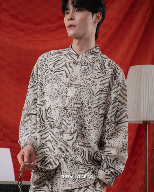 Evren Heritage Jacquard Set in White