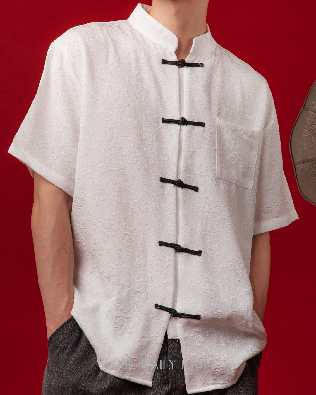 Minimalist Tang Suit Top in White