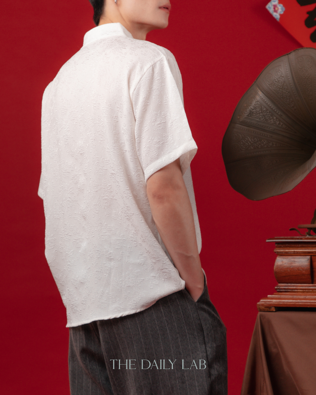 Minimalist Tang Suit Top in White