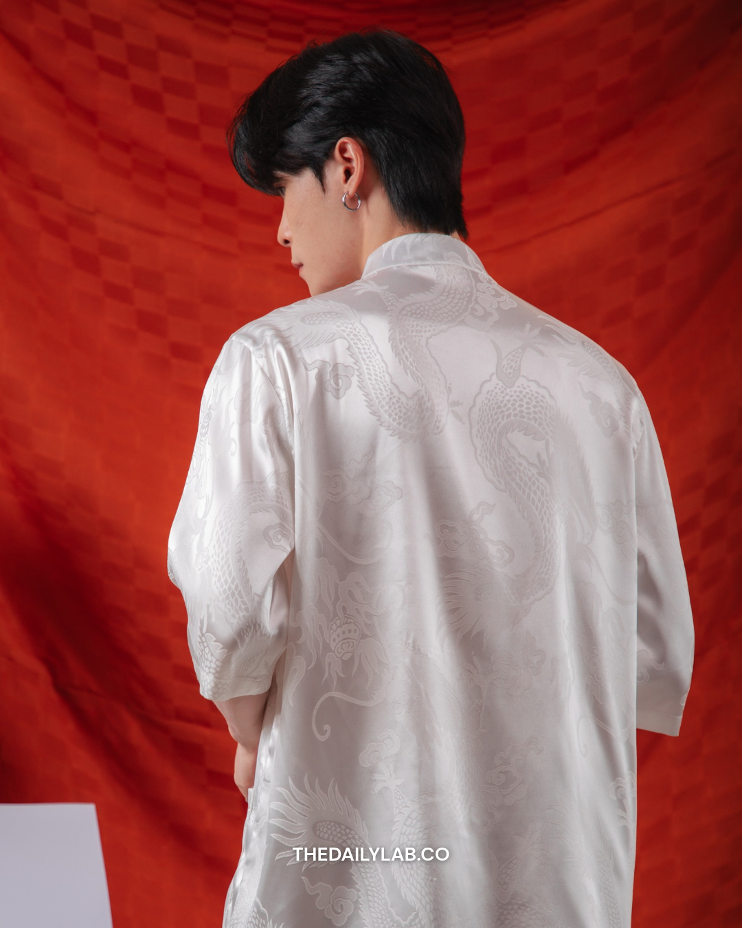 Imperial Dragon Tang Shirt in White