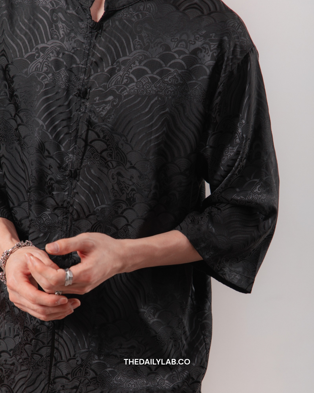 Midnight Wave Tang Shirt in Black