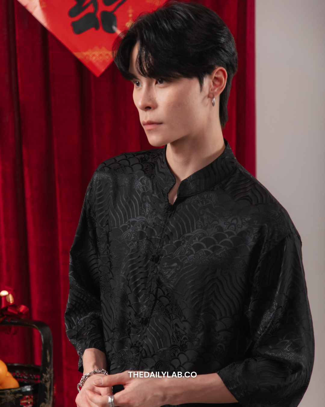 Midnight Wave Tang Shirt in Black