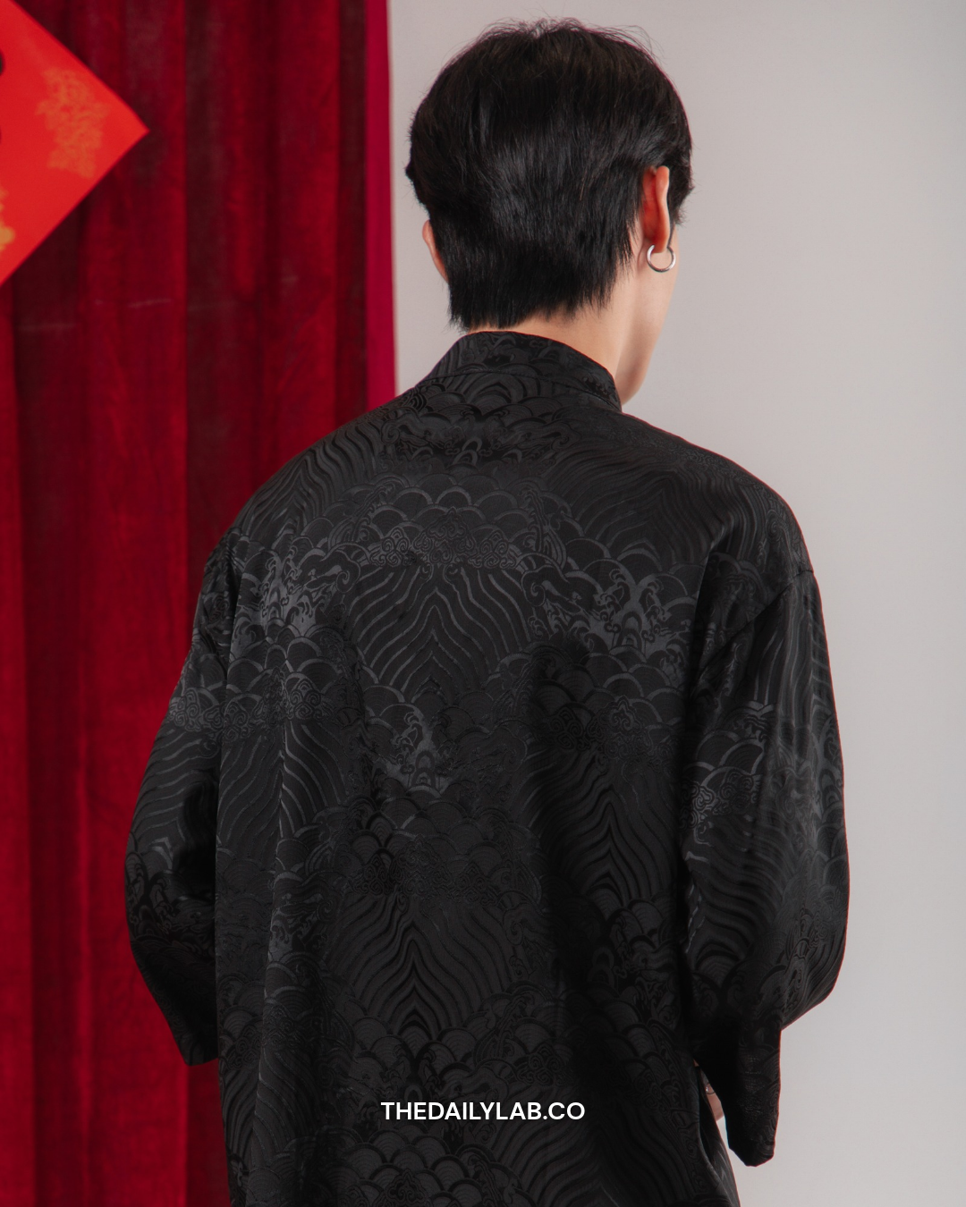 Midnight Wave Tang Shirt in Black