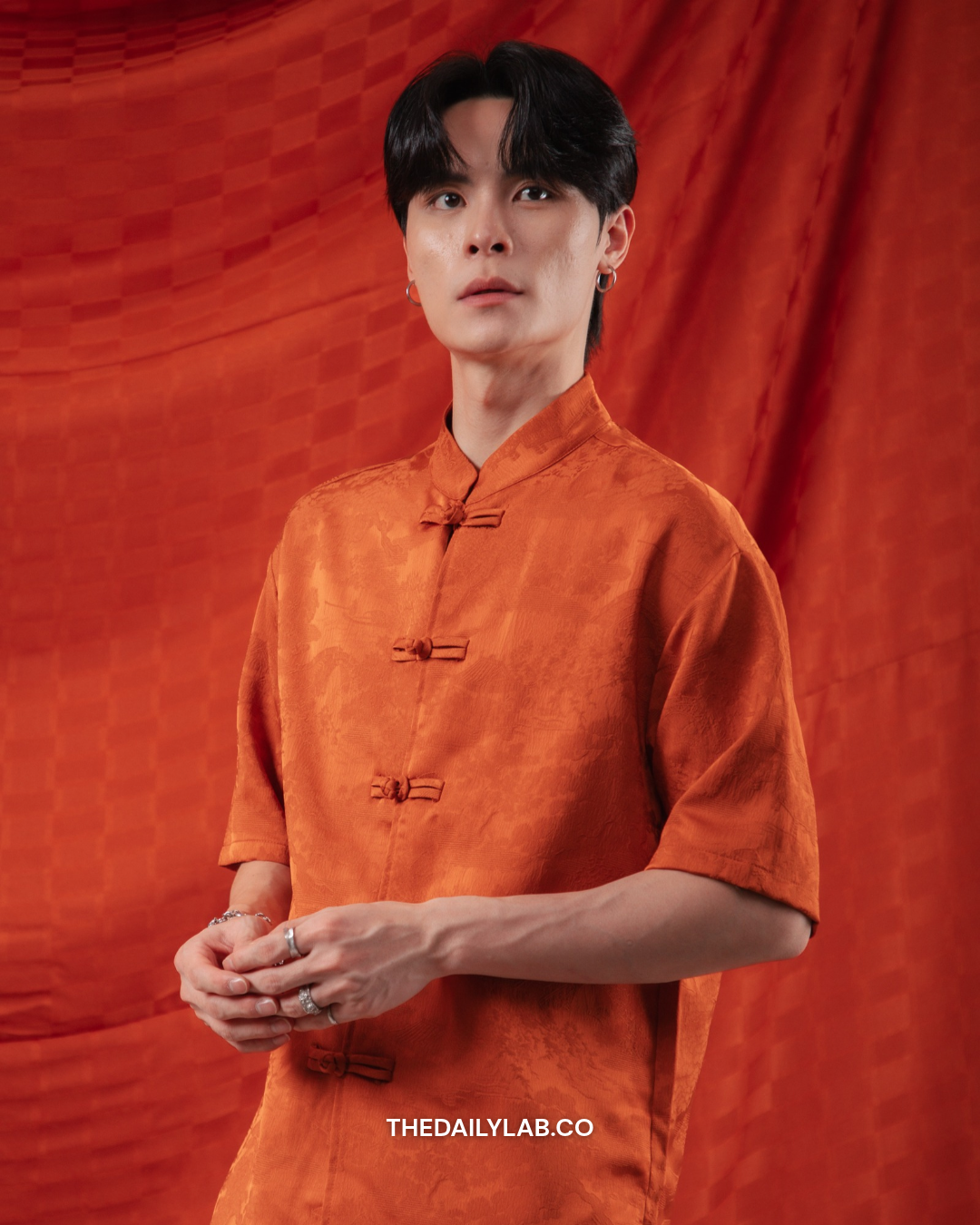 Heritage Landscape Tang Shirt in Orange