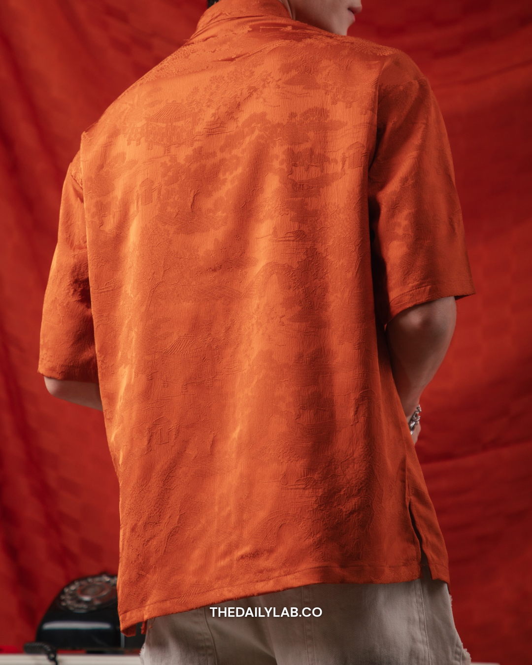 Heritage Landscape Tang Shirt in Orange