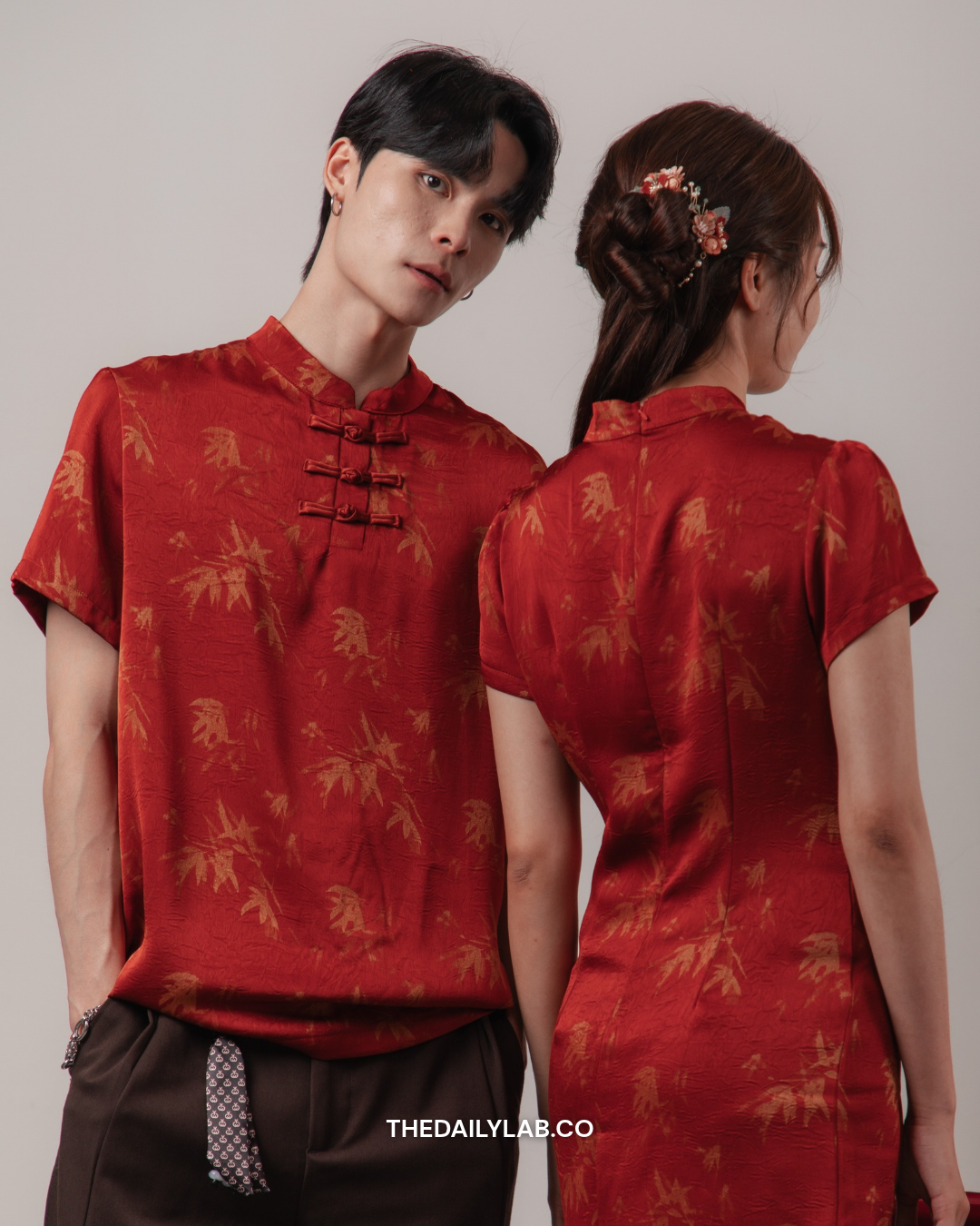 Scarlet Bamboo Qipao Dress