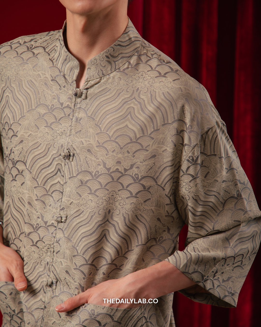 Midnight Wave Tang Shirt in Silver