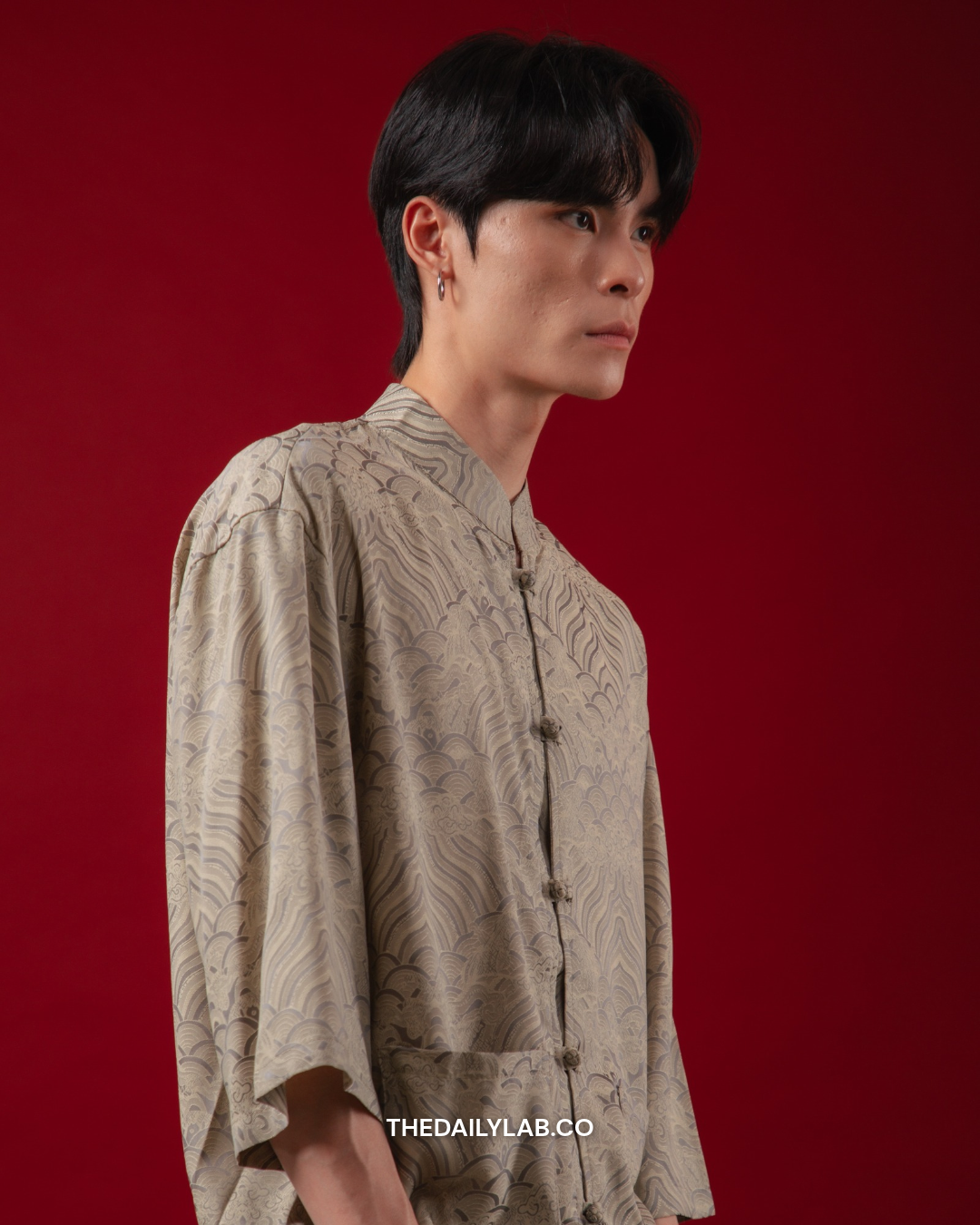 Midnight Wave Tang Shirt in Silver
