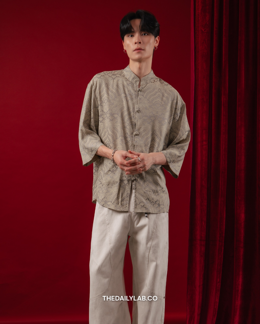 Midnight Wave Tang Shirt in Silver