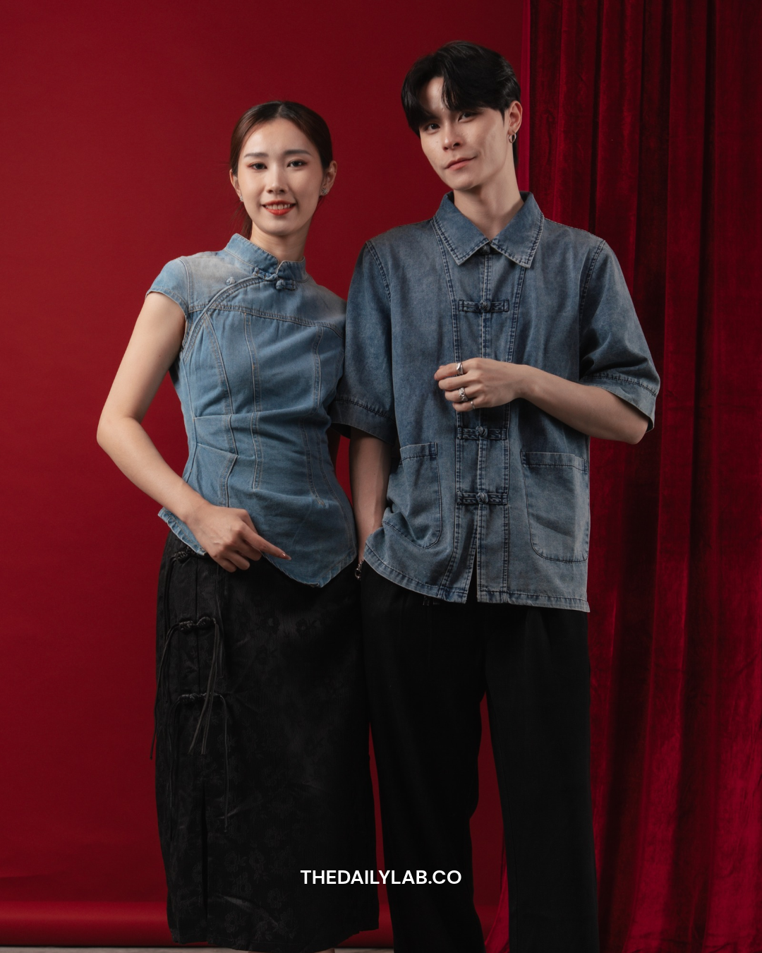 Azure Mist Denim Tang Shirt in Blue