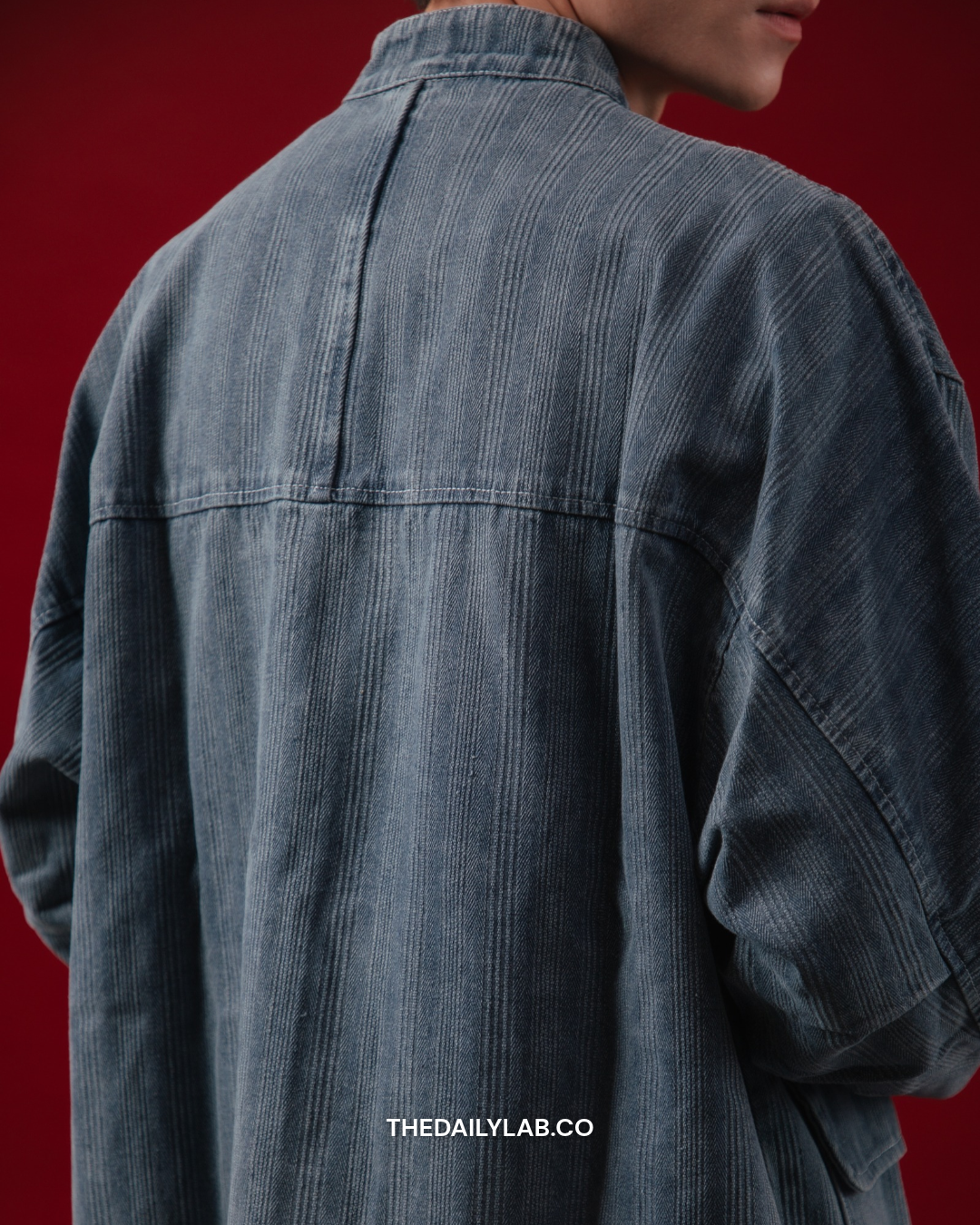 Vintage Chinese Denim Tang Jacket  in Blue
