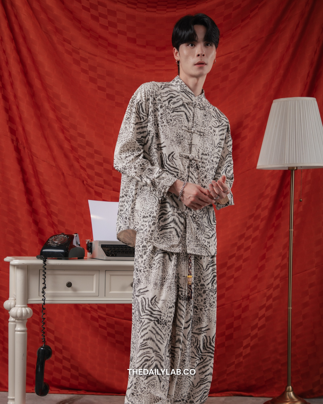 Evren Heritage Jacquard Set in White