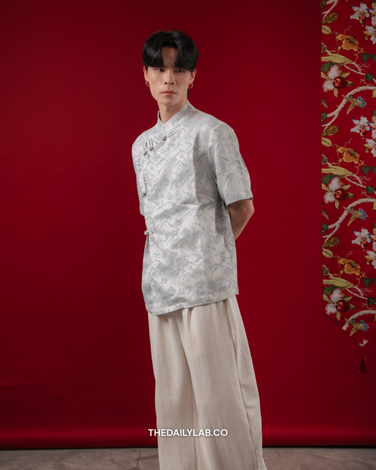 Mountain Mist Tang Shirt in Ice Blue