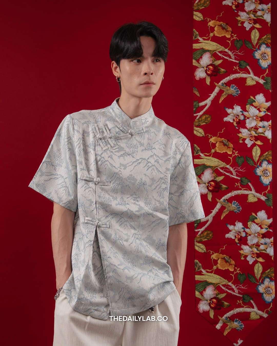 Mountain Mist Tang Shirt in Ice Blue
