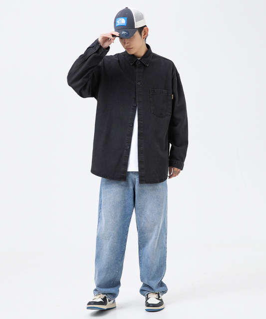 Relaxed Denim Shirt Jacket