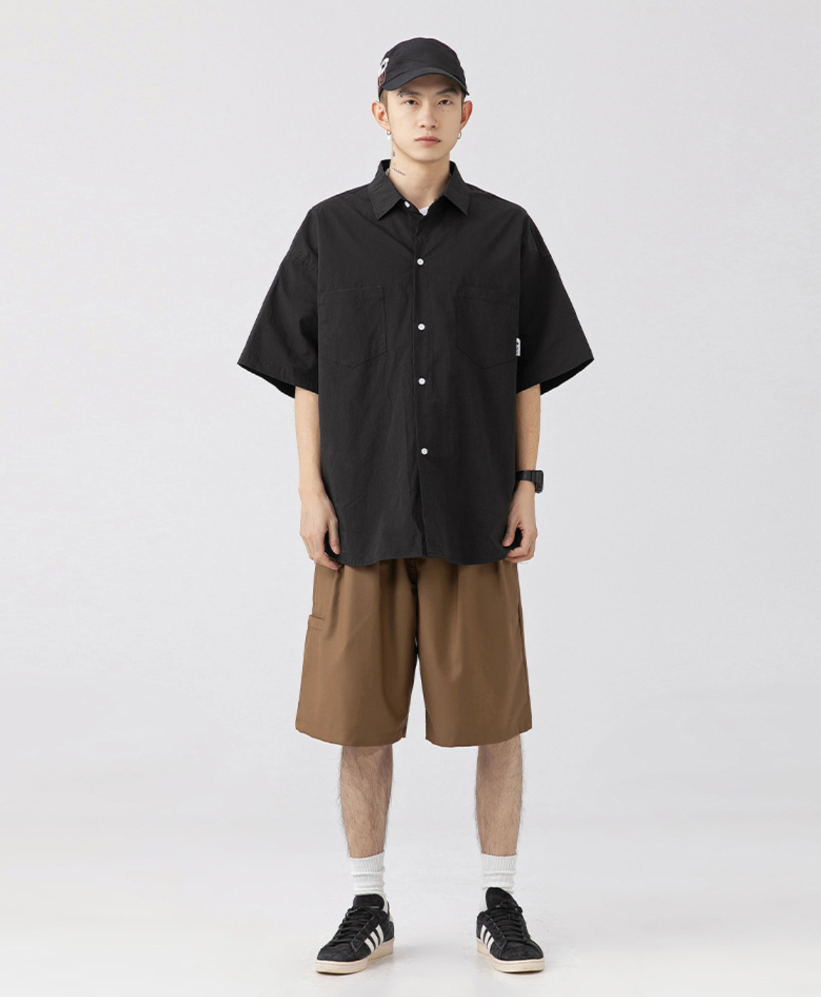 Urban Nylon Buttoned Shirt in Black – The Daily Lab