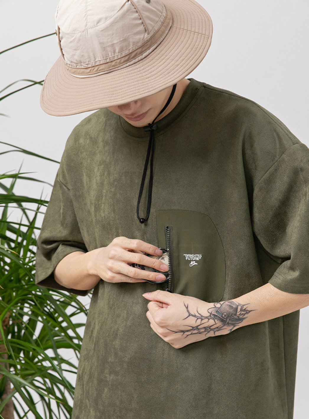 280G MaxPatch Oversized Tee in Green