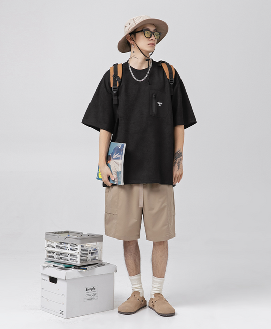 280G MaxPatch Oversized Tee in Black