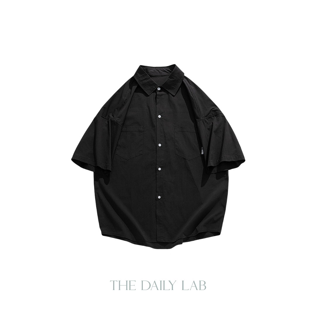 Urban Nylon Buttoned Shirt in Black – The Daily Lab